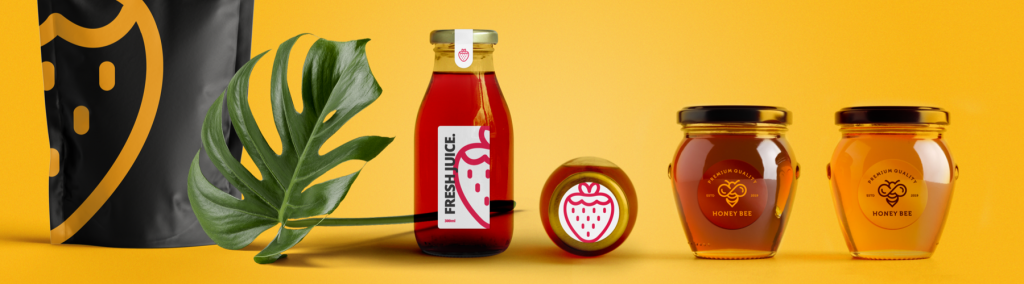 Imballaggi alimentari economici con etichette